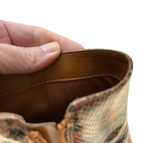 Franco Sarto Snake print heeled ankle booties - Picture 3 of 9